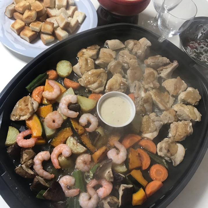 ホットプレート1つで簡単!!チーズフォンデュ
